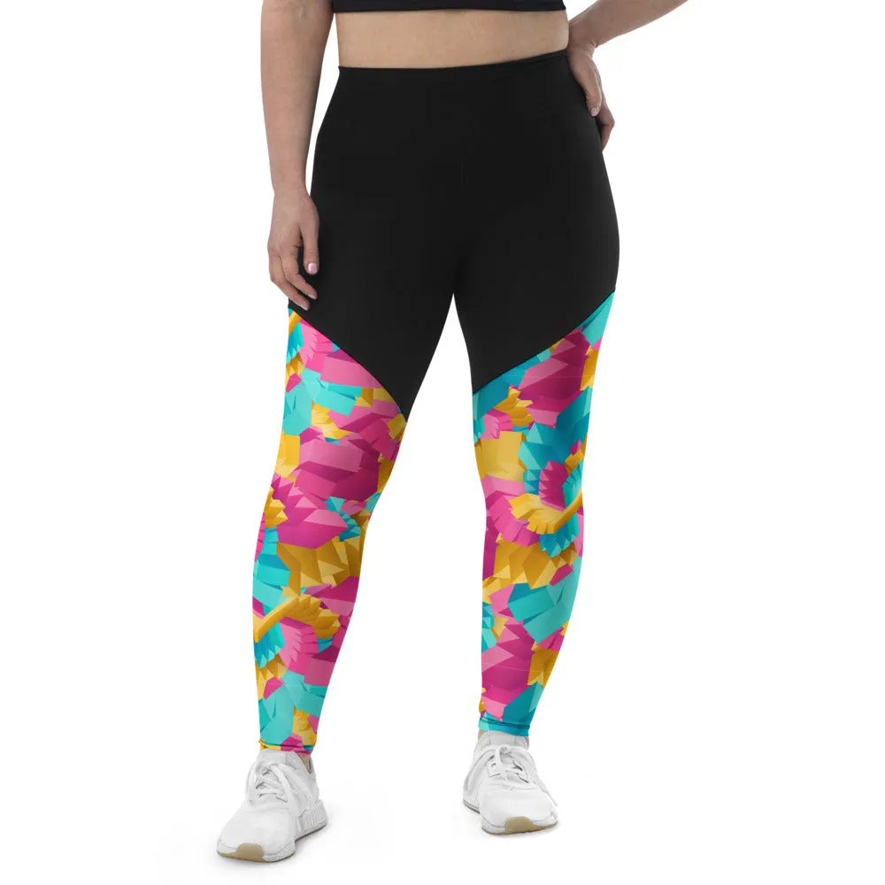 Abstract Colors - Sports Leggings