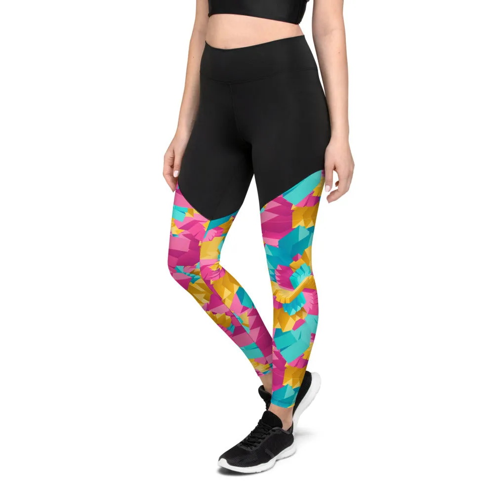 Abstract Colors - Sports Leggings