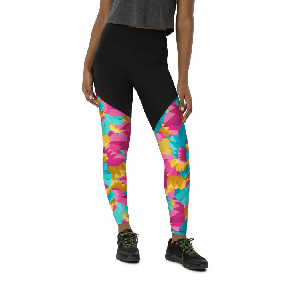 Abstract Colors - Sports Leggings