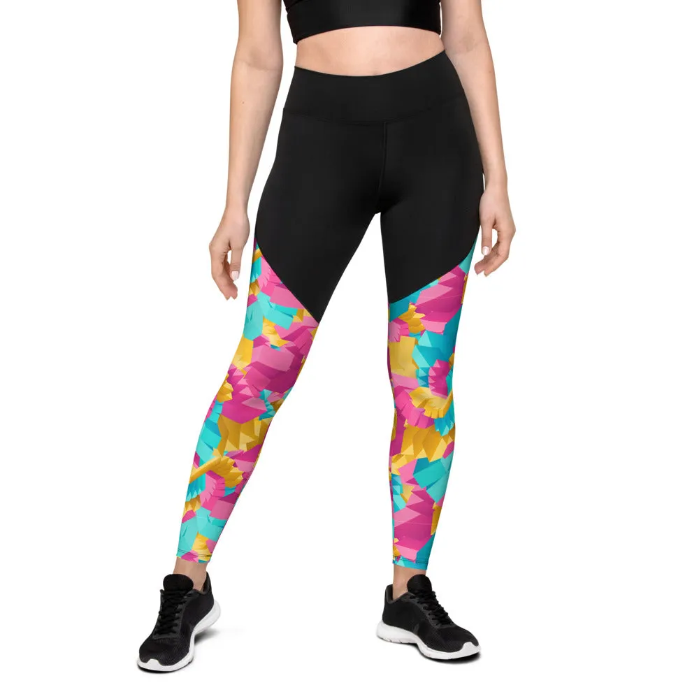 Abstract Colors - Sports Leggings