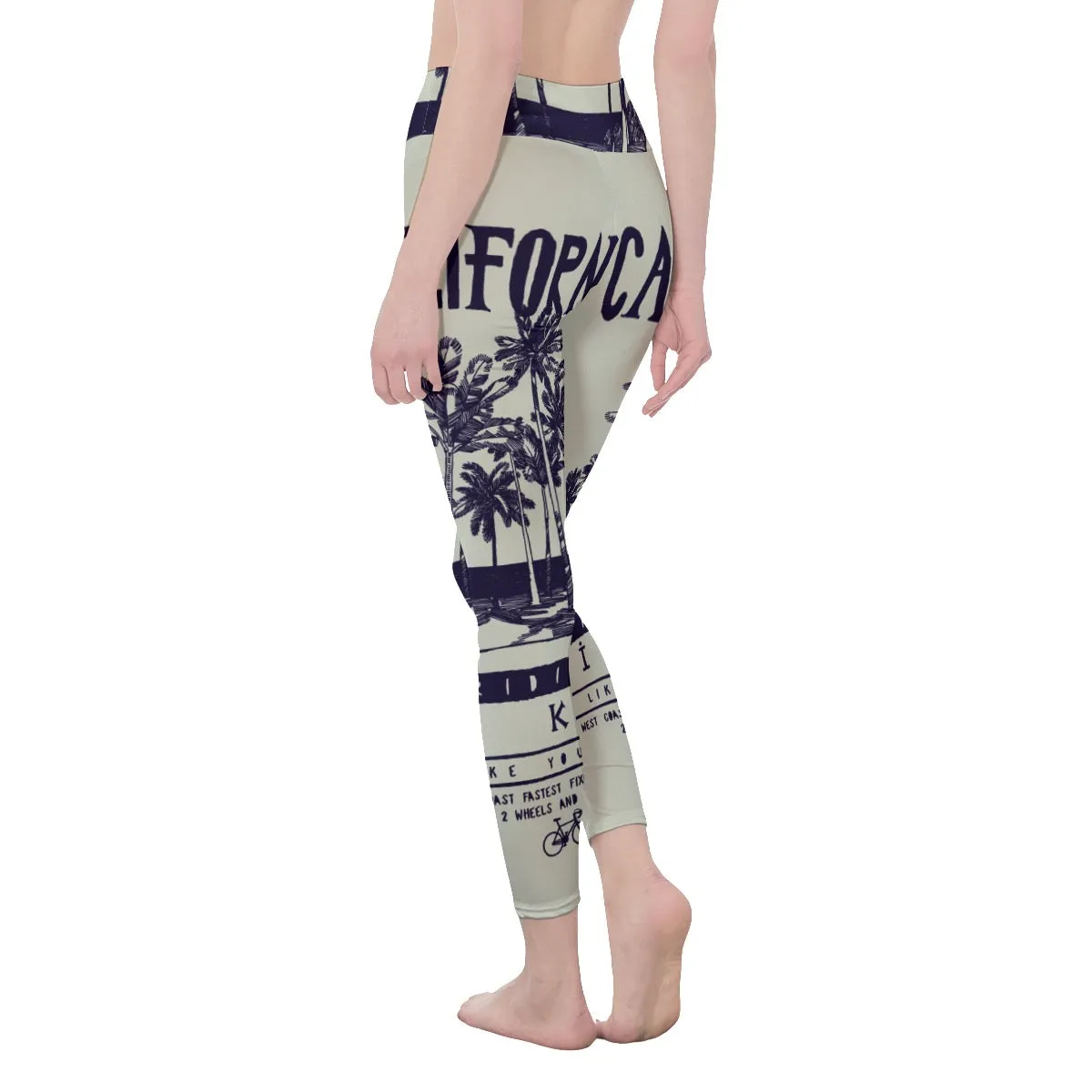 All-Over Print Women's High Waist Leggings | Side Stitch Closure 167