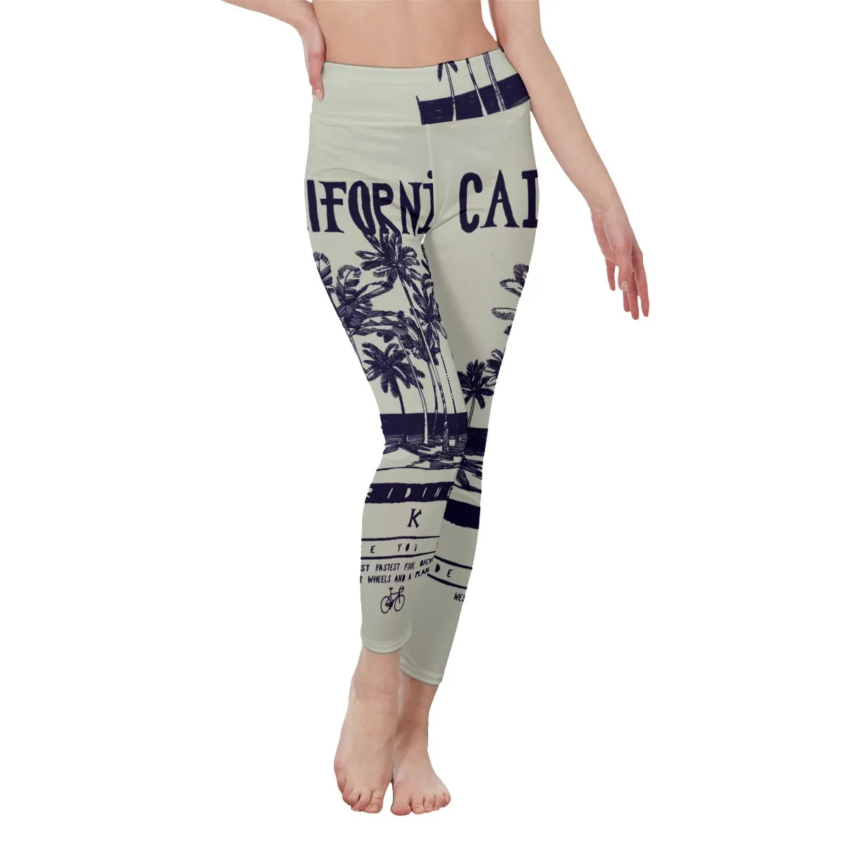 All-Over Print Women's High Waist Leggings | Side Stitch Closure 167