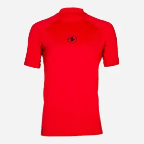 Aqua Lung Slim Fit Rashguard Men's Short Sleeve Red