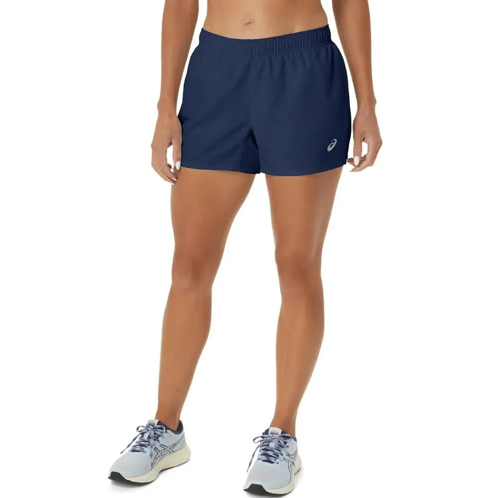 Asics Shorts Femenino Running Silver_4In_Short Blue_Expanse