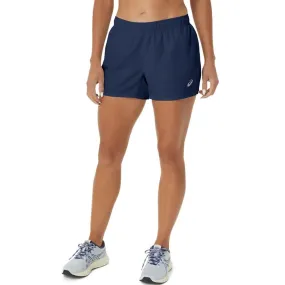 Asics Shorts Femenino Running Silver_4In_Short Blue_Expanse