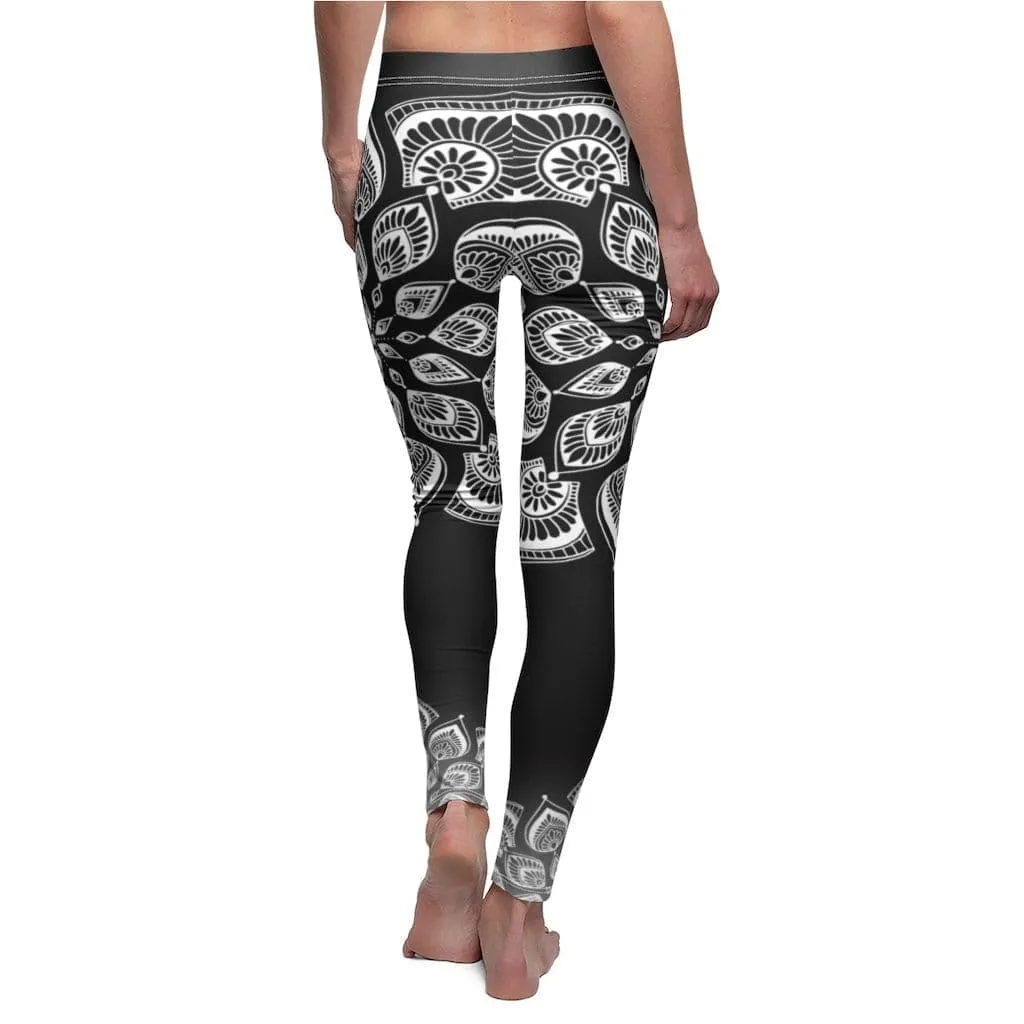 Black & White Mandala Yoga Pants