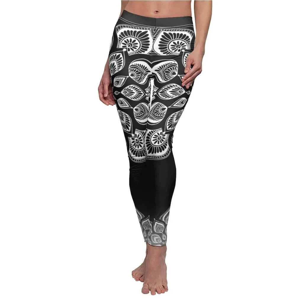 Black & White Mandala Yoga Pants