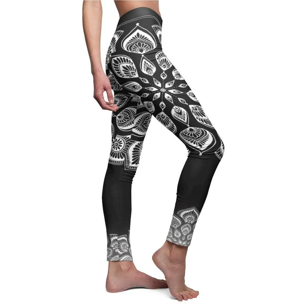 Black & White Mandala Yoga Pants