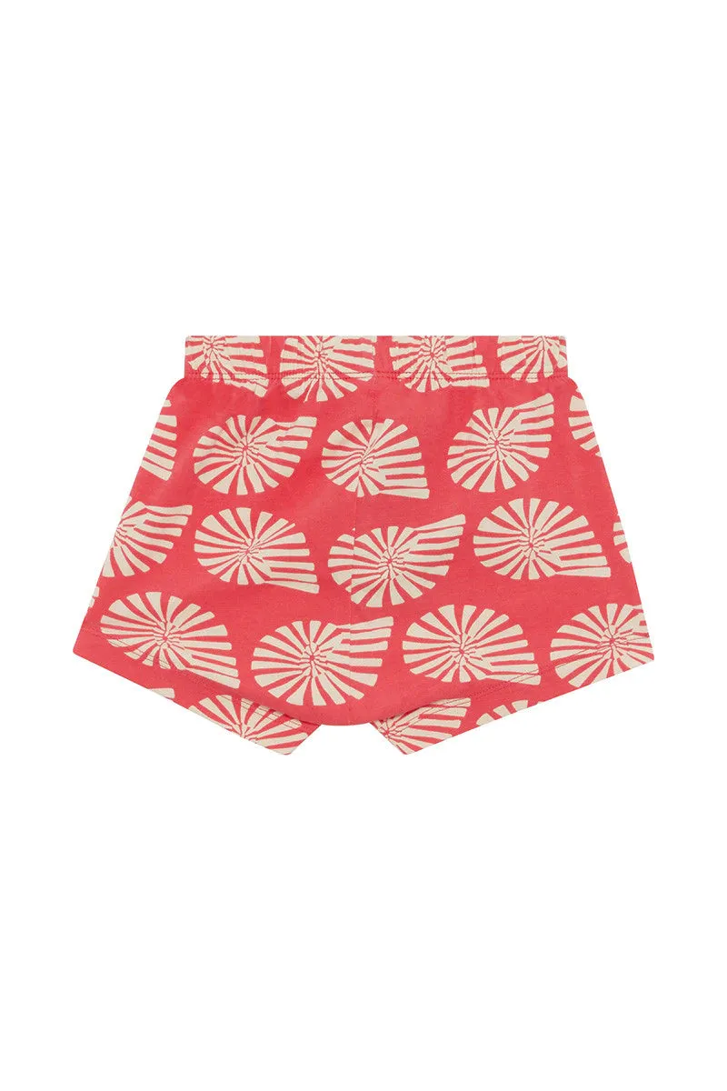 Bonds Roomies Short - Seashell Symphony Red