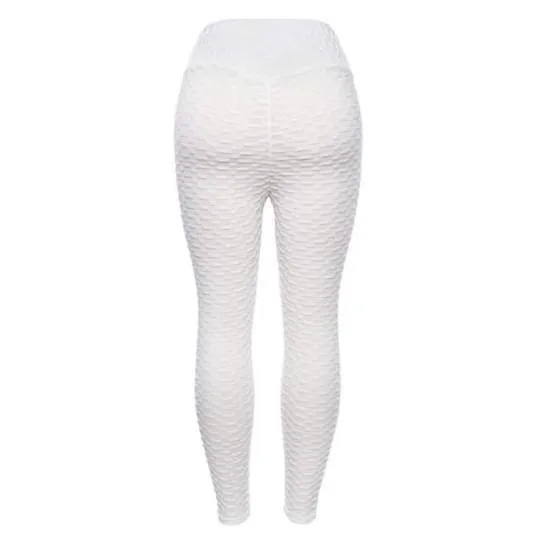 Booty Lifting & Anti-Cellulite Fitness Leggings - High Waist Women Workout Push Up Legging Fashion Solid Color Bodybuilding Pants