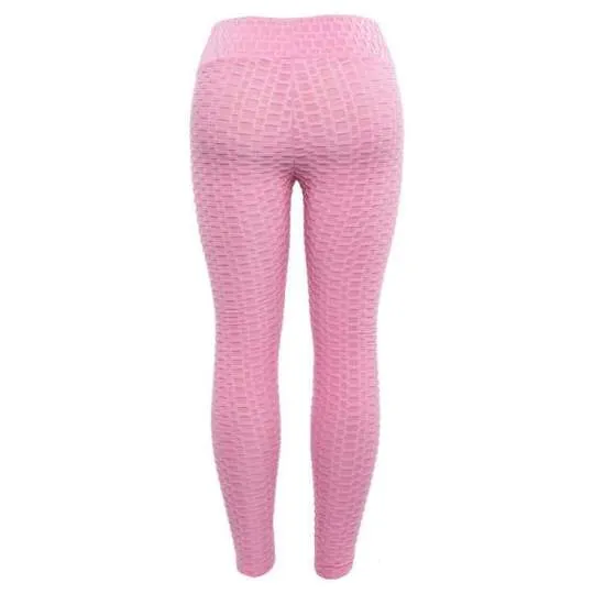 Booty Lifting & Anti-Cellulite Fitness Leggings - High Waist Women Workout Push Up Legging Fashion Solid Color Bodybuilding Pants