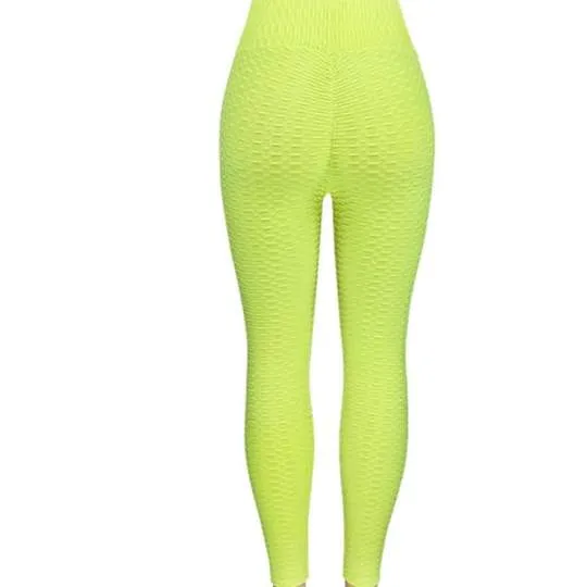 Booty Lifting & Anti-Cellulite Fitness Leggings - High Waist Women Workout Push Up Legging Fashion Solid Color Bodybuilding Pants