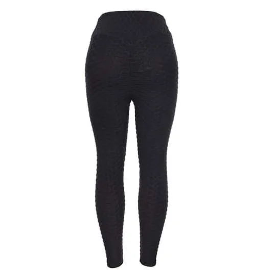 Booty Lifting & Anti-Cellulite Fitness Leggings - High Waist Women Workout Push Up Legging Fashion Solid Color Bodybuilding Pants