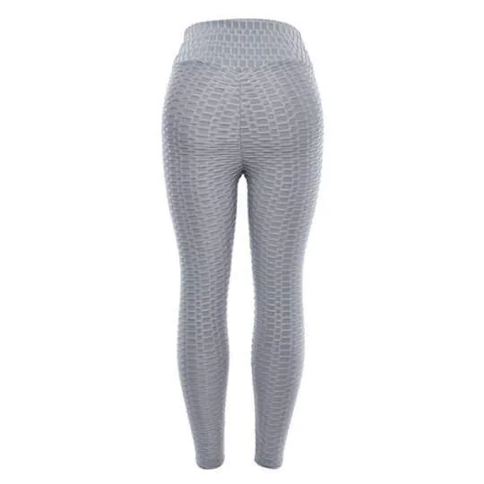 Booty Lifting & Anti-Cellulite Fitness Leggings - High Waist Women Workout Push Up Legging Fashion Solid Color Bodybuilding Pants