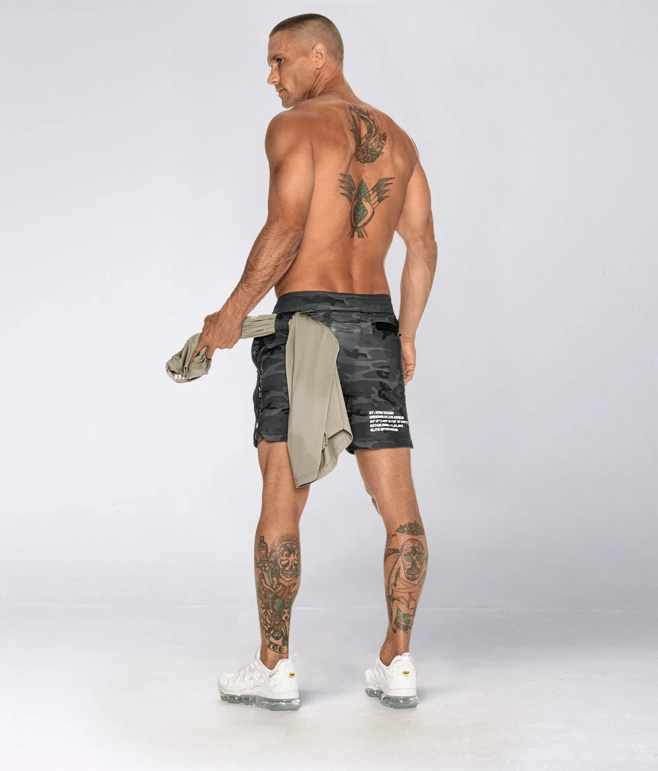 Born Tough Air Pro™ 2 in 1 Men's 7" Running Shorts with Liner Grey Camo