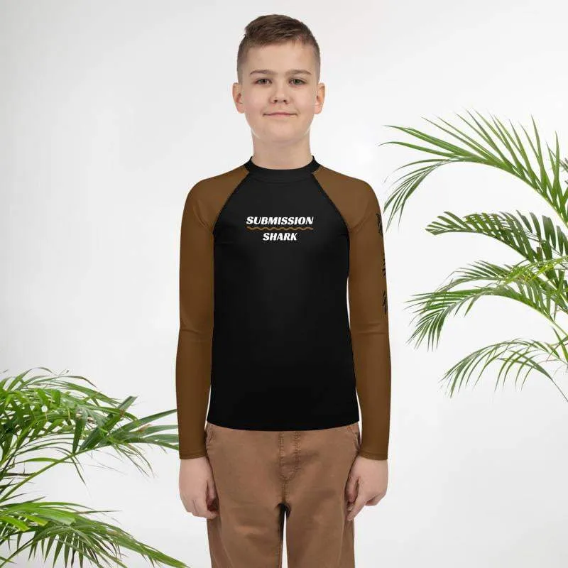 Brown SS Premium Standard ~ Youth Rash Guard