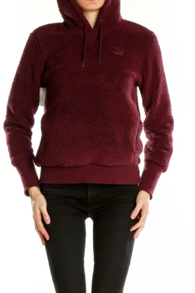 Burgundy Fleece Hoodie Pullover