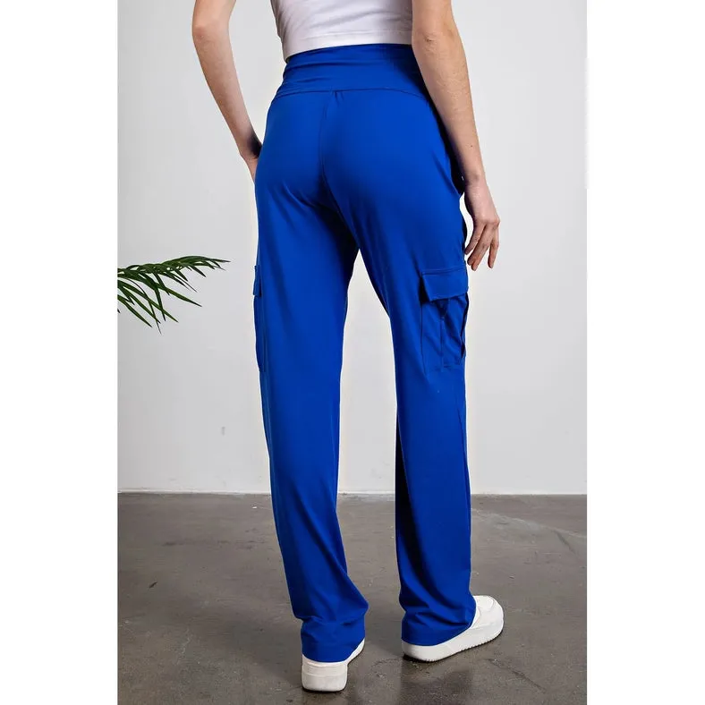 Butter Straight Leg Cargo Pants Royal
