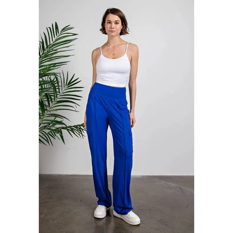 Butter Straight Leg Cargo Pants Royal