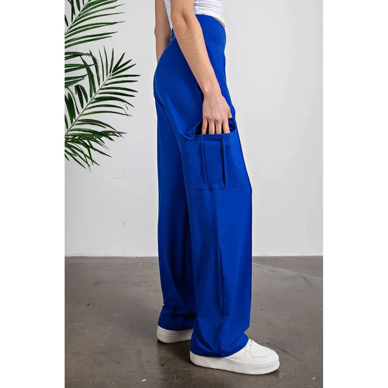 Butter Straight Leg Cargo Pants Royal