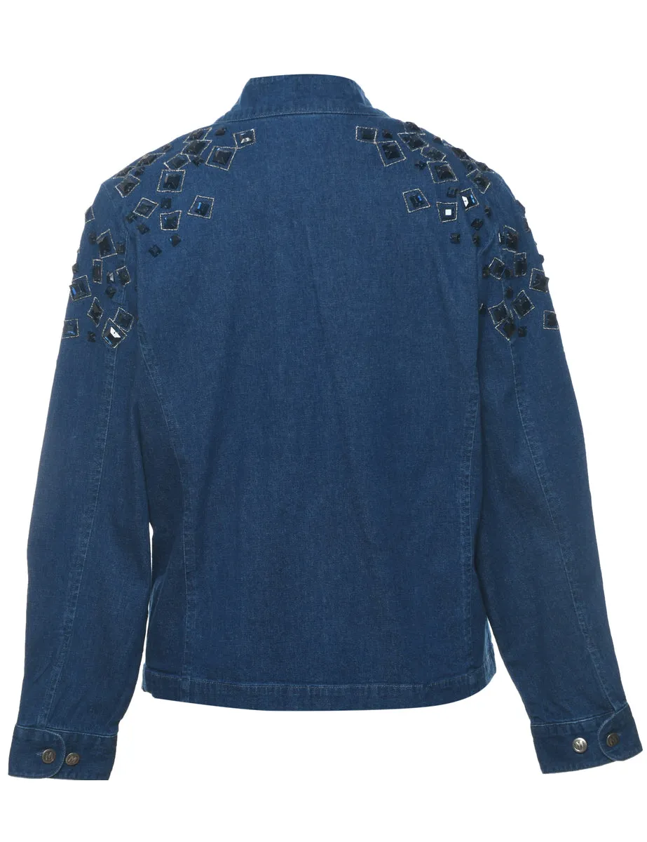 Embellished Bob Mackie Denim Jacket - M