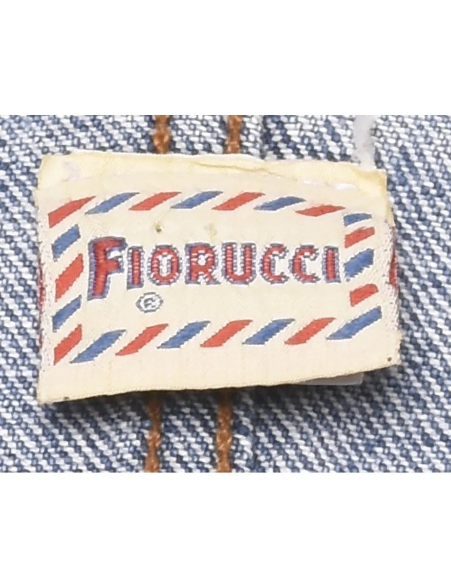 Fiorucci Button Front Vintage Denim Racing Jacket - M