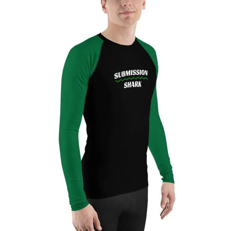 Green SS Premium Standard ~ Men's BJJ Rash Guard