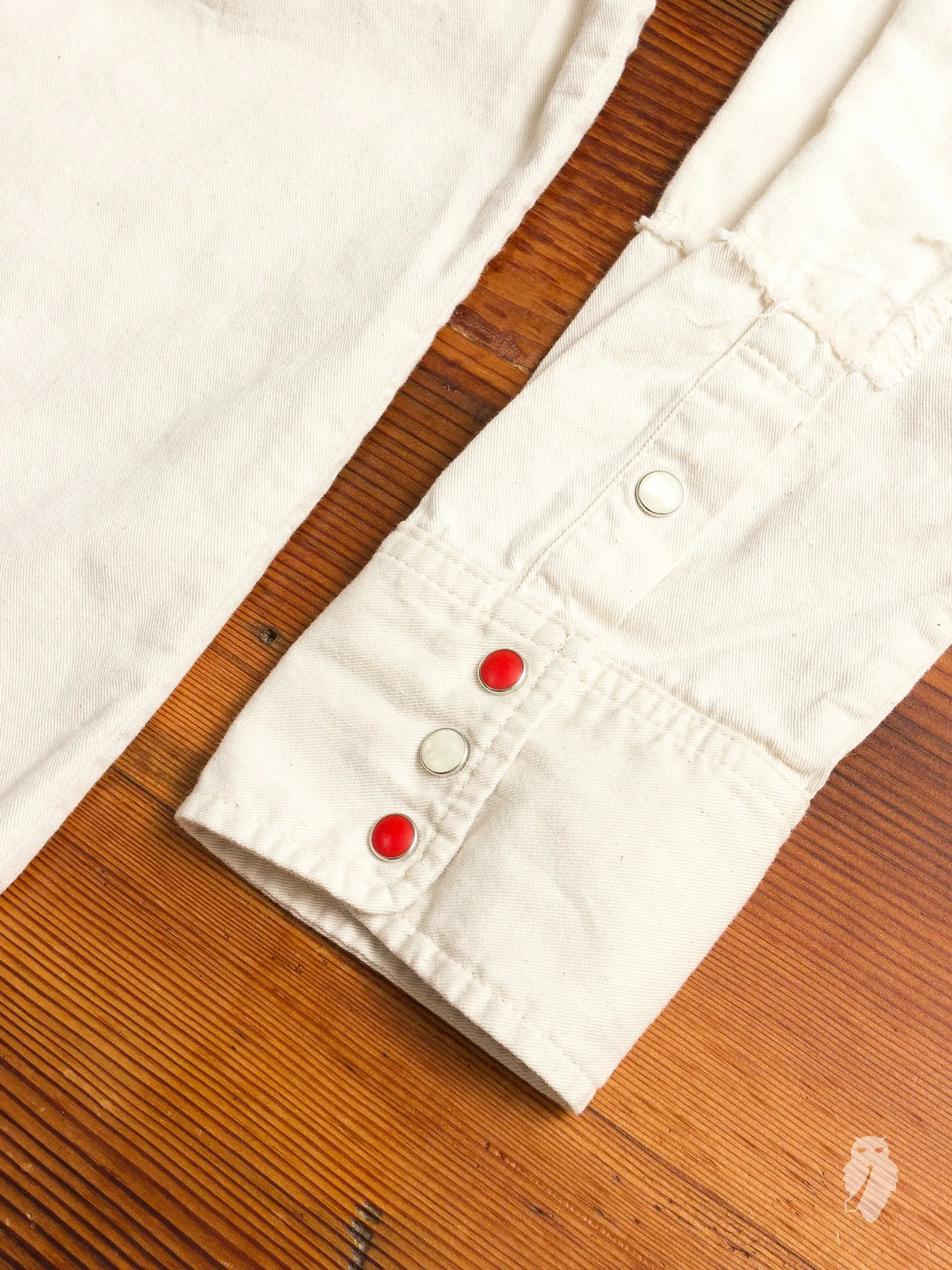 Haori Western Denim Shirt in White