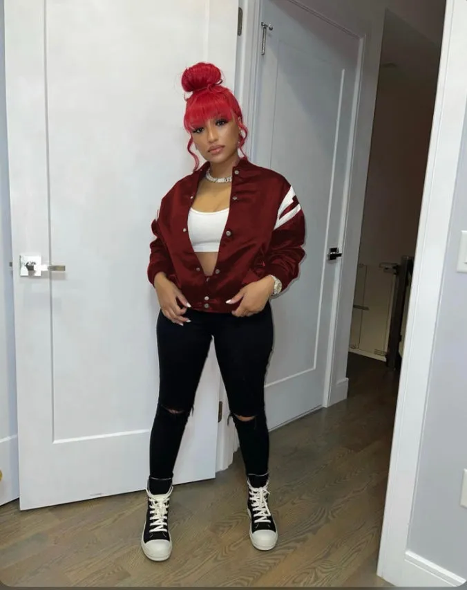 Letter Print Long Sleeve Baseball Jackets