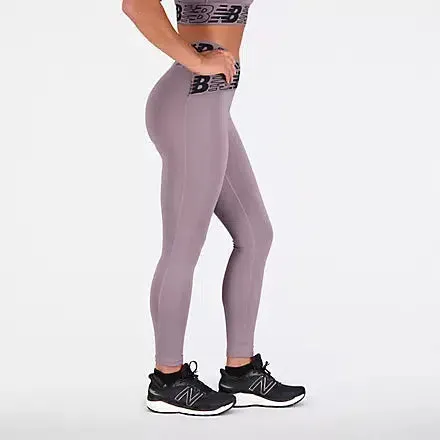New Balance Women's Relentless Crossover High Rise 7/8 Tight - Zinc