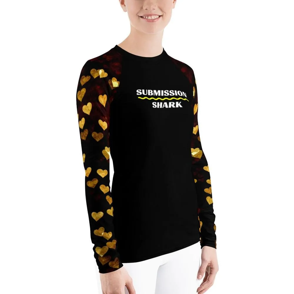 Night Hearts ~ Women's Rash Guard