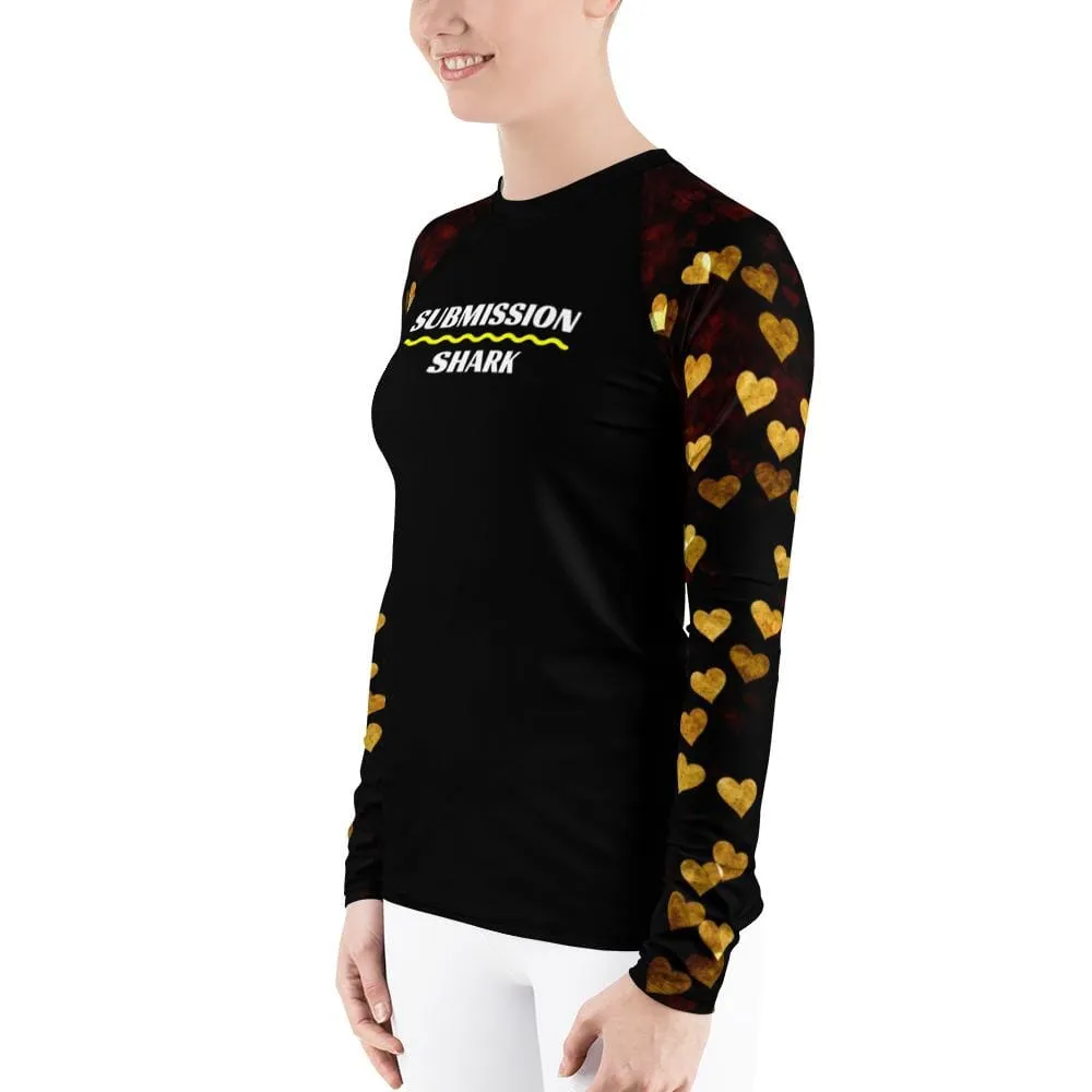 Night Hearts ~ Women's Rash Guard