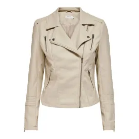 Only Beige Viscose Jackets & Coat