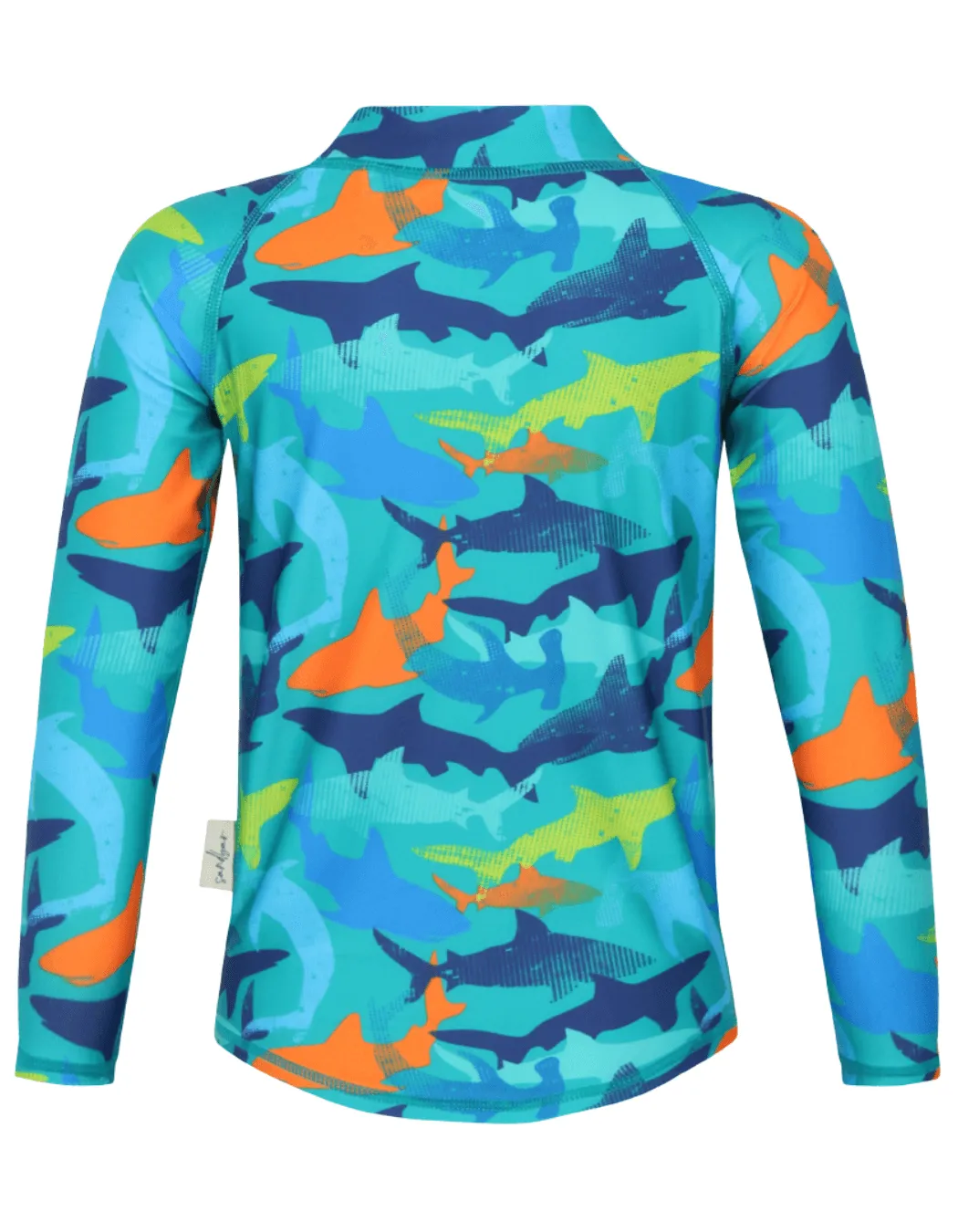 Orange Shark Rash Guard
