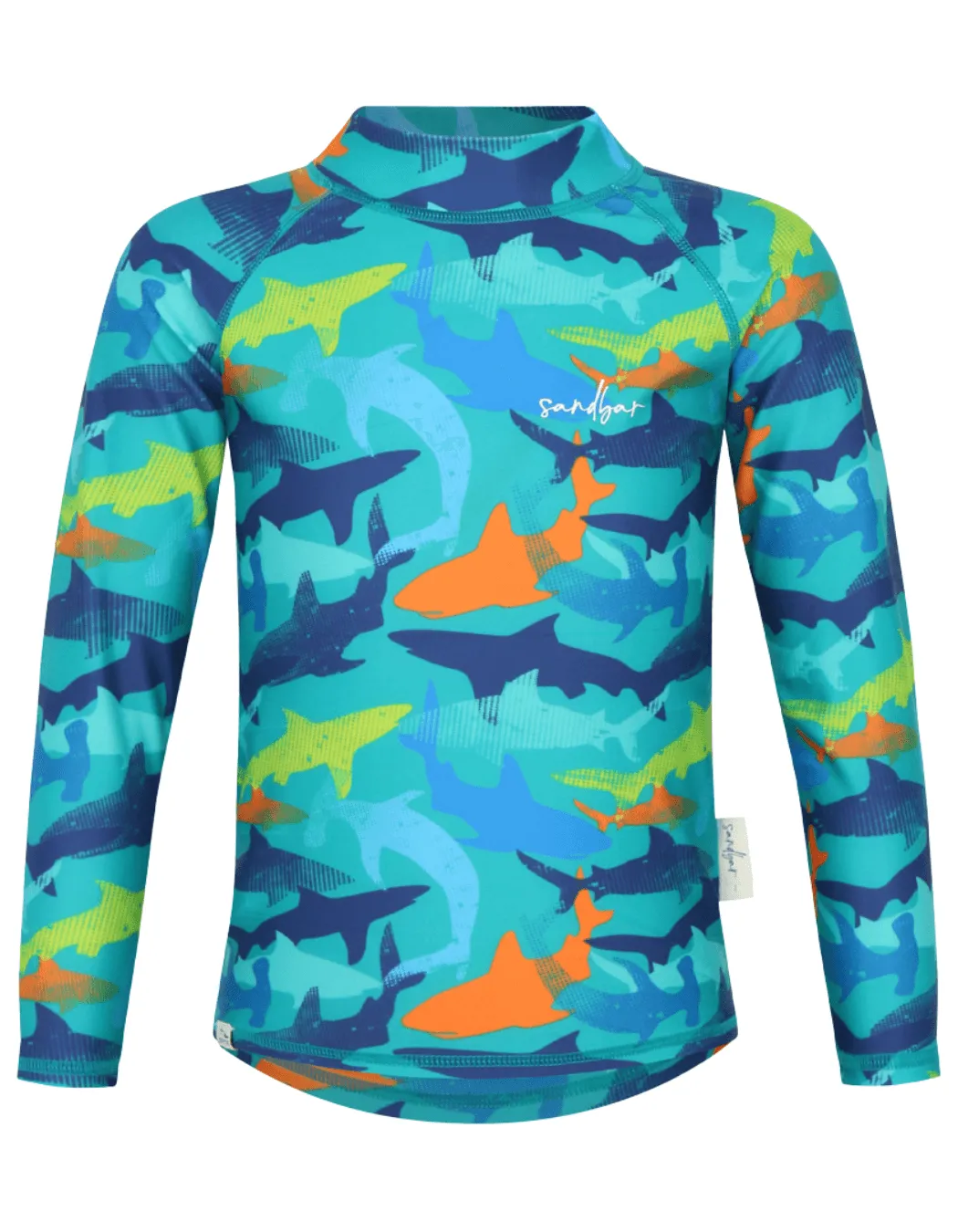 Orange Shark Rash Guard