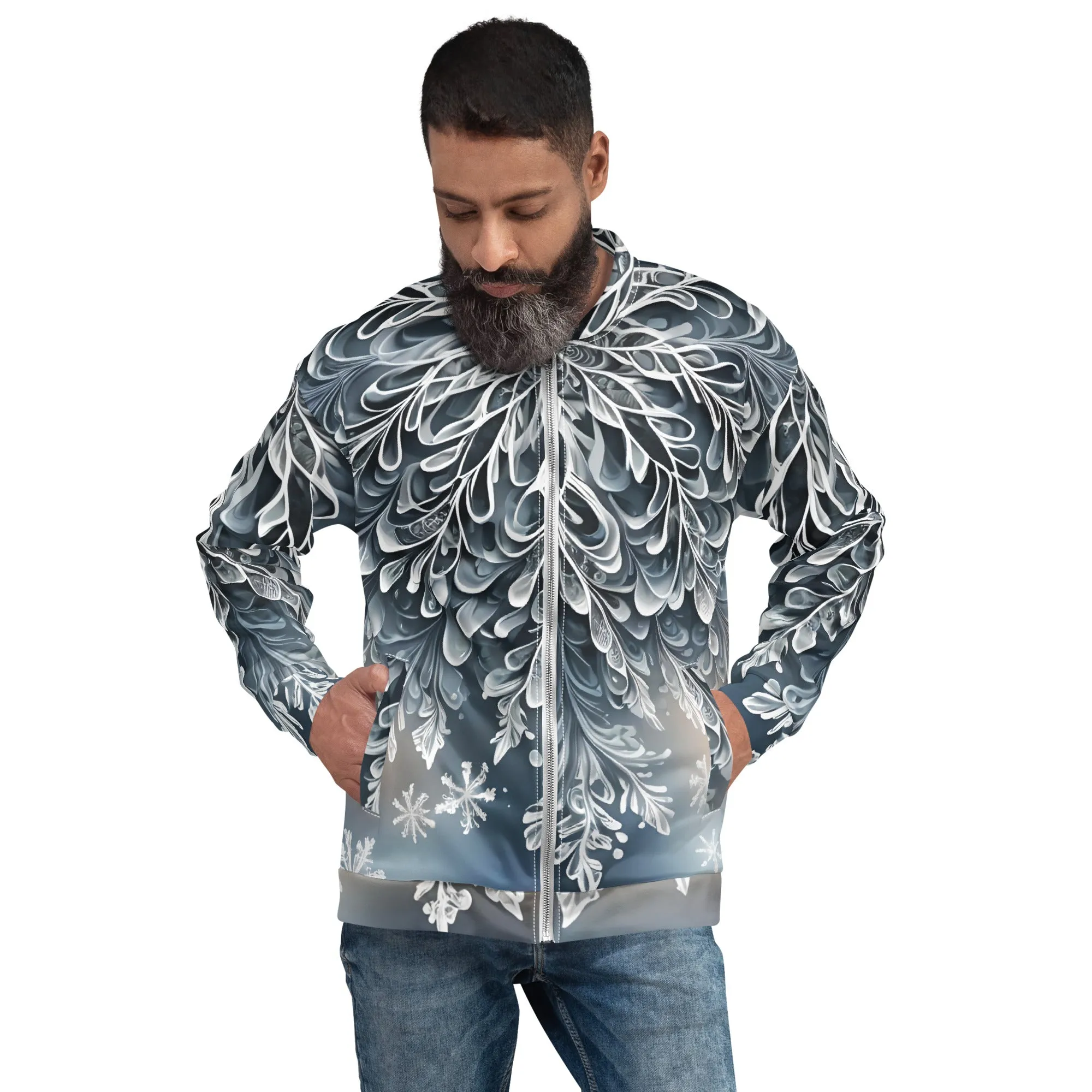 "Frosted Elegance" Collection - Unisex Bomber Jacket