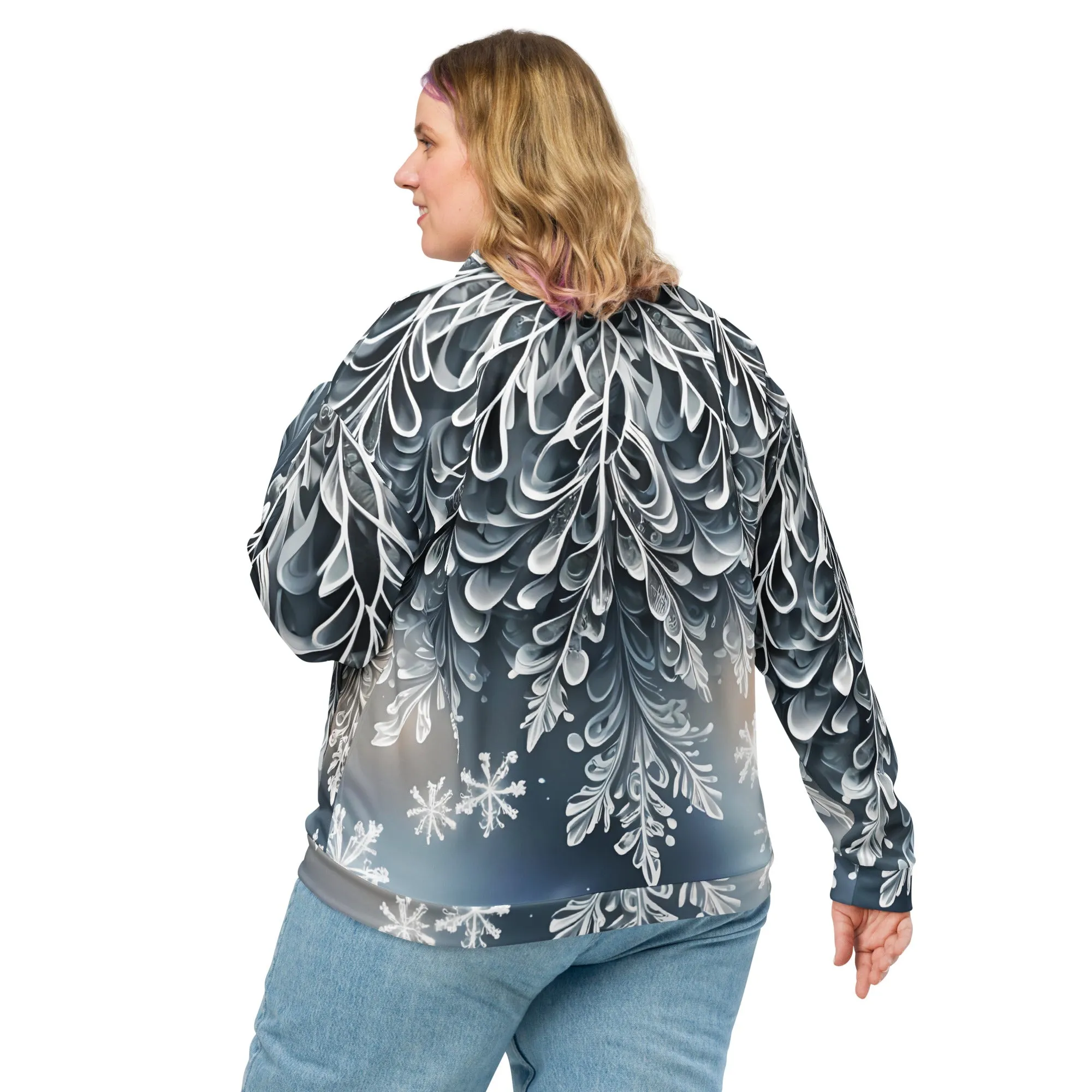 "Frosted Elegance" Collection - Unisex Bomber Jacket