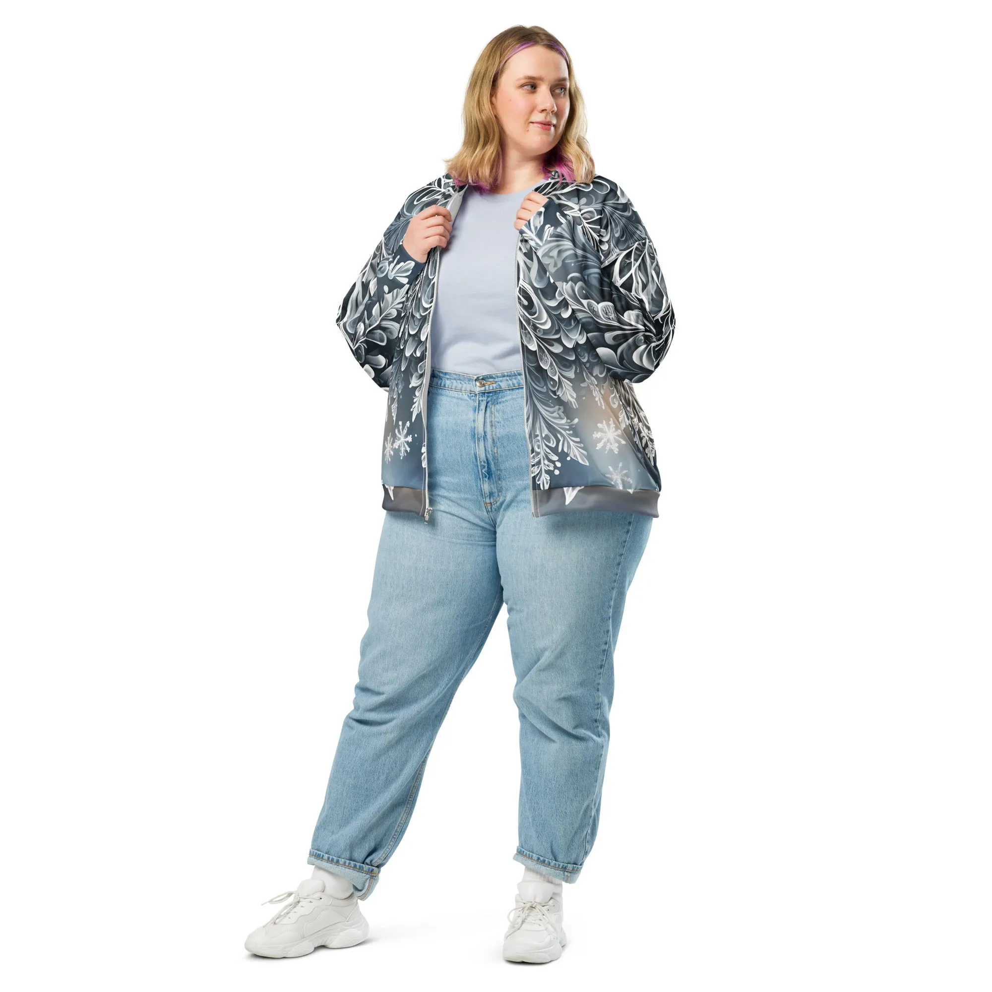 "Frosted Elegance" Collection - Unisex Bomber Jacket