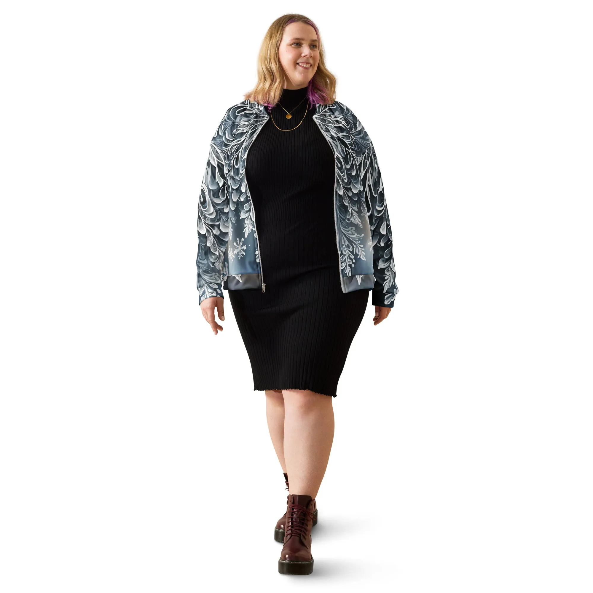 "Frosted Elegance" Collection - Unisex Bomber Jacket