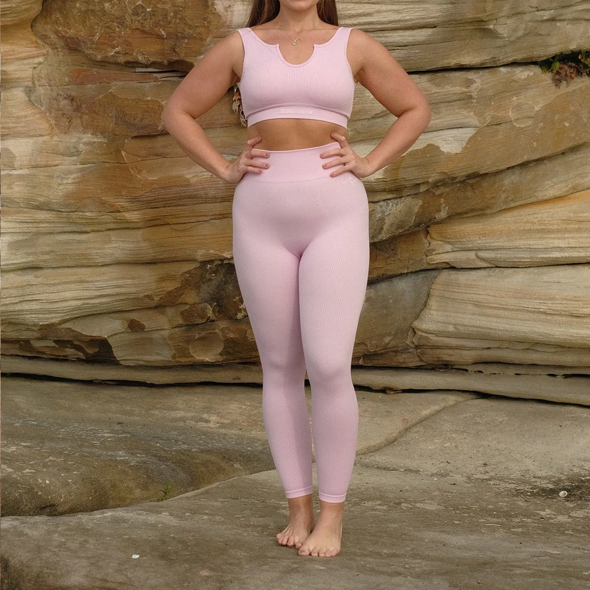 Ribbed Seamless Yoga Leggings