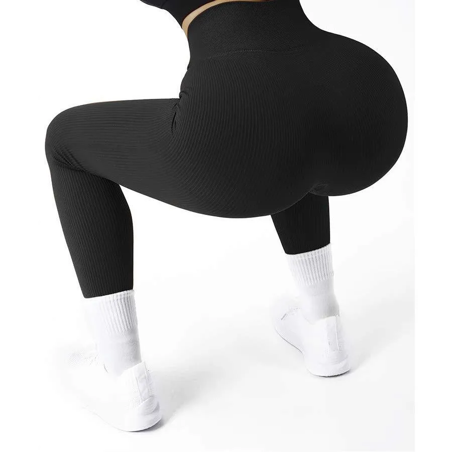 Ribbed Seamless Yoga Leggings