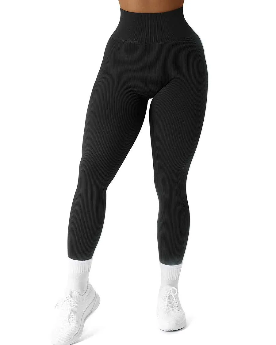 Ribbed Seamless Yoga Leggings