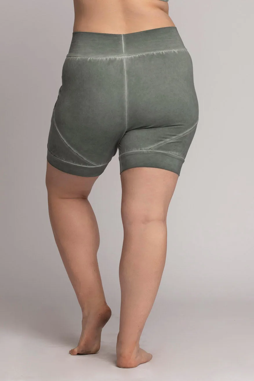 Stonewash Slouchy Yoga Shorts