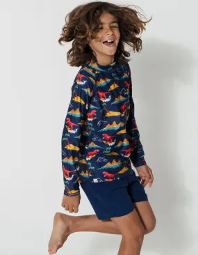 Surfing Dinosaur Rash Guard