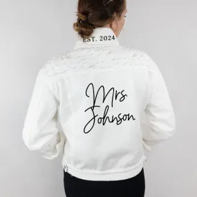 (White Pearl) Mrs  Pearl Jean Jacket
